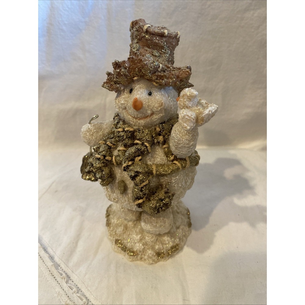 Vintage Christmas Bobble Body / Bobble Head Resin Snowman